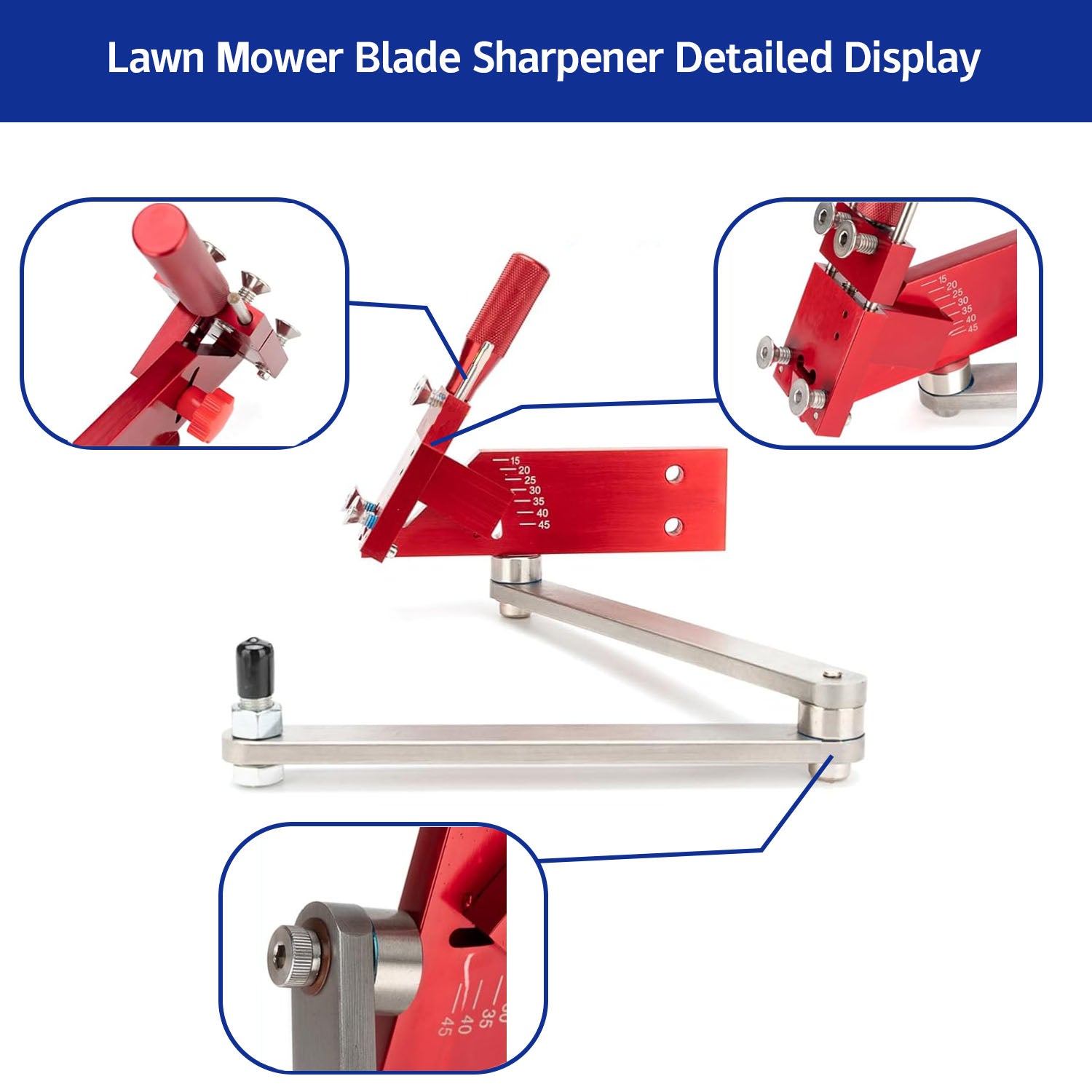 Lawn Mower Blade Sharpener Red