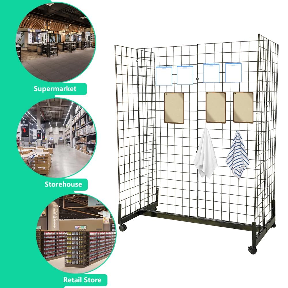 2' x 6' Gridwall Panel Tower with T-Legs Gondola Base