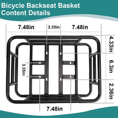 Rear Bike Basket with Black Liner