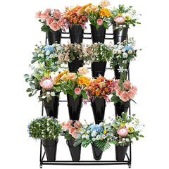 Flower Display Stand with 16pcs Buckets