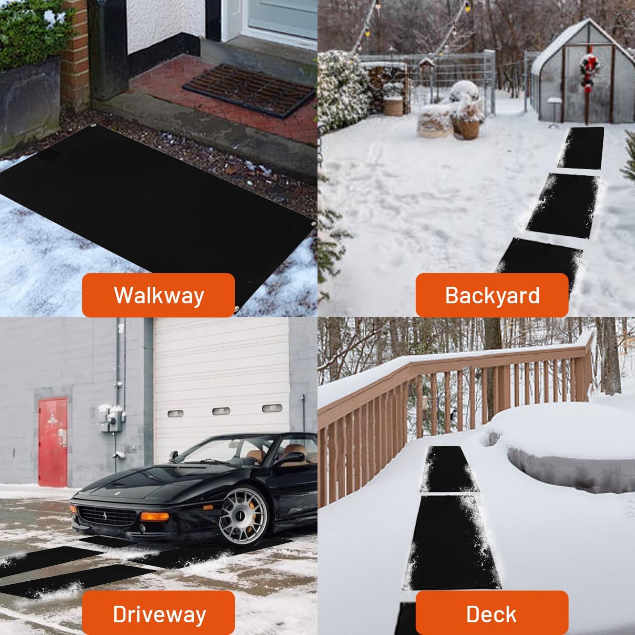 20"x60" Heated Snow Melting Mats Outdoor with Timer