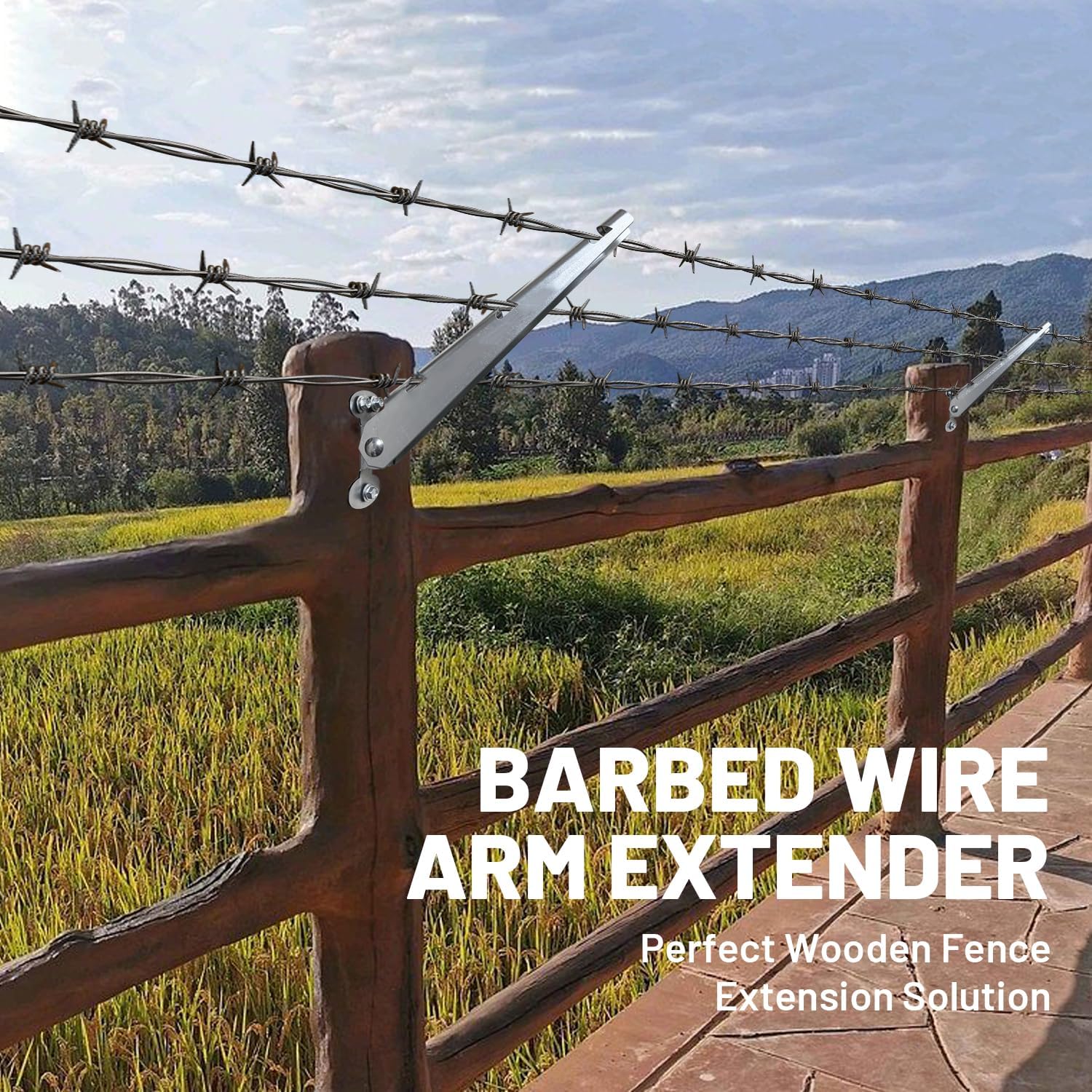 10 Pcs Barbed Wire Arm Extender for Wooden Fence Post