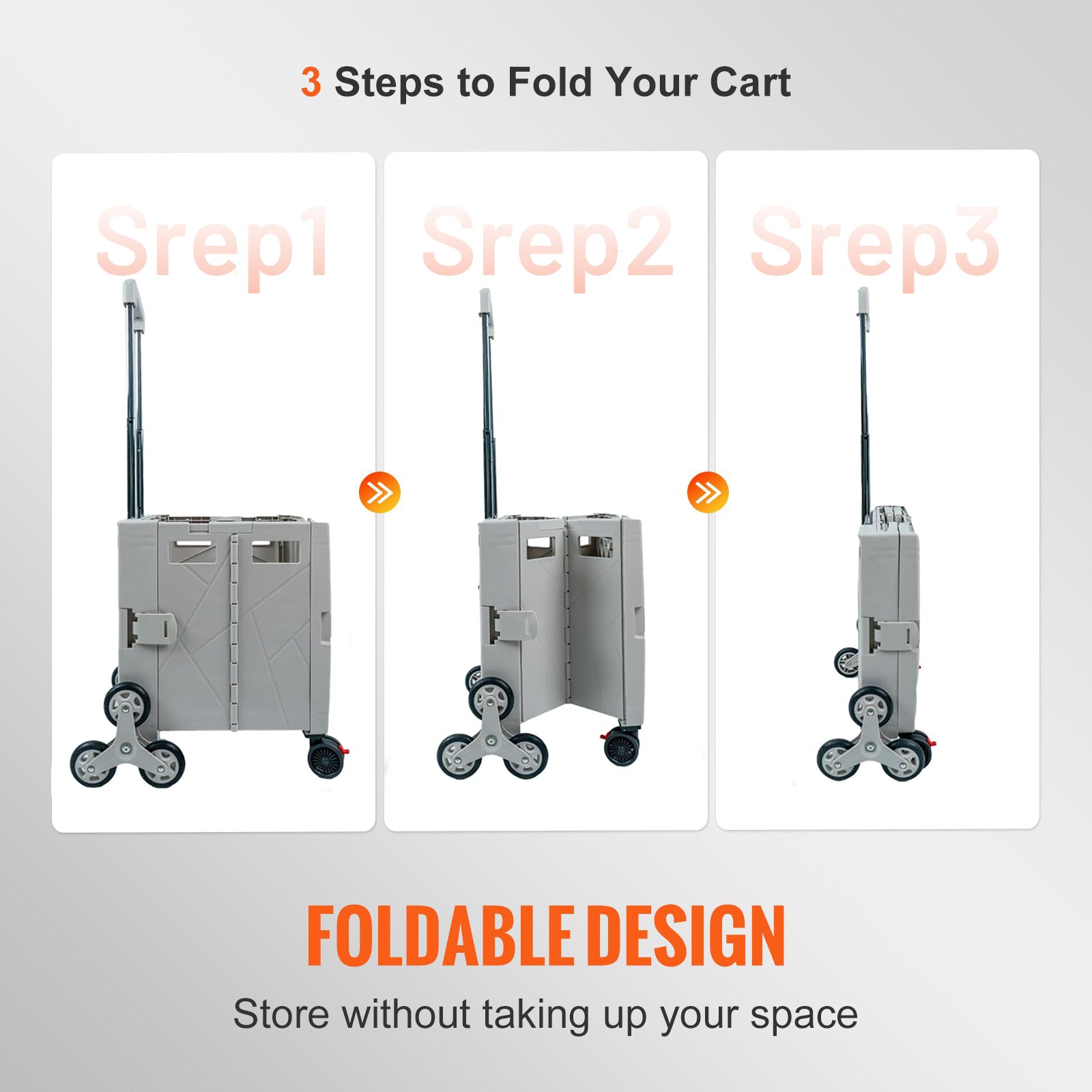 Foldable Utility Cart (Beige)