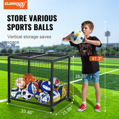 Lockable Ball Storage Trolley