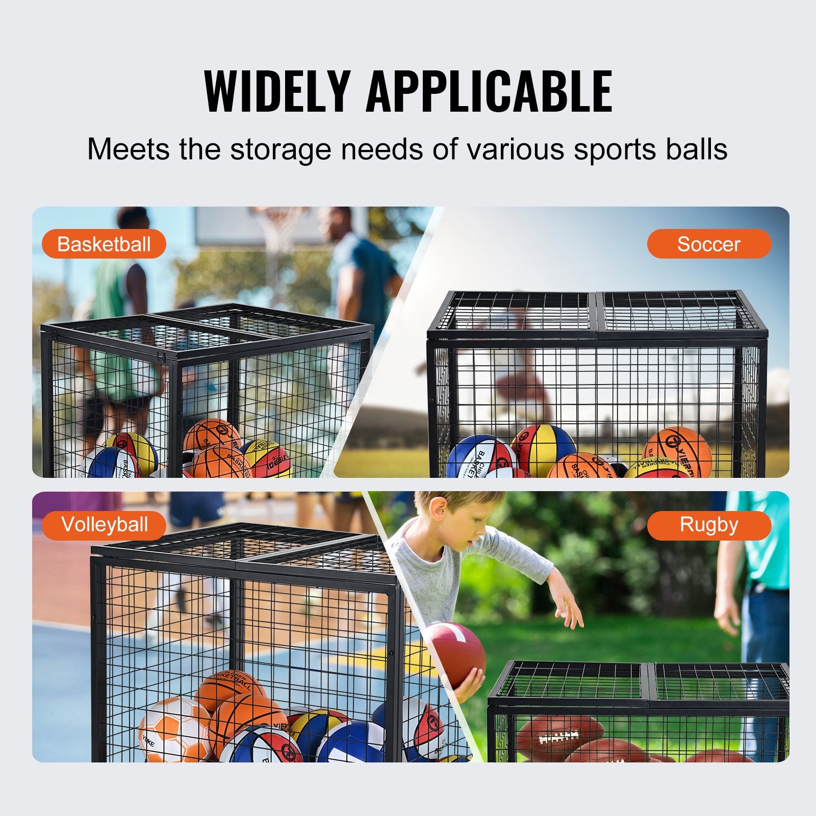 Lockable Ball Storage Trolley