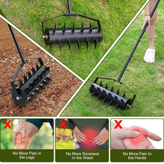 Upgrade Manual Aerator Lawn Tool with Tine Spikes